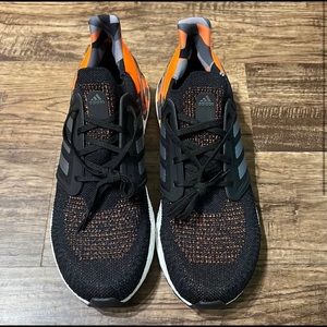 COPY - New Mens Adidas UltraBoost 20 "Core Black/
Grey/Signal Orange" Running S…